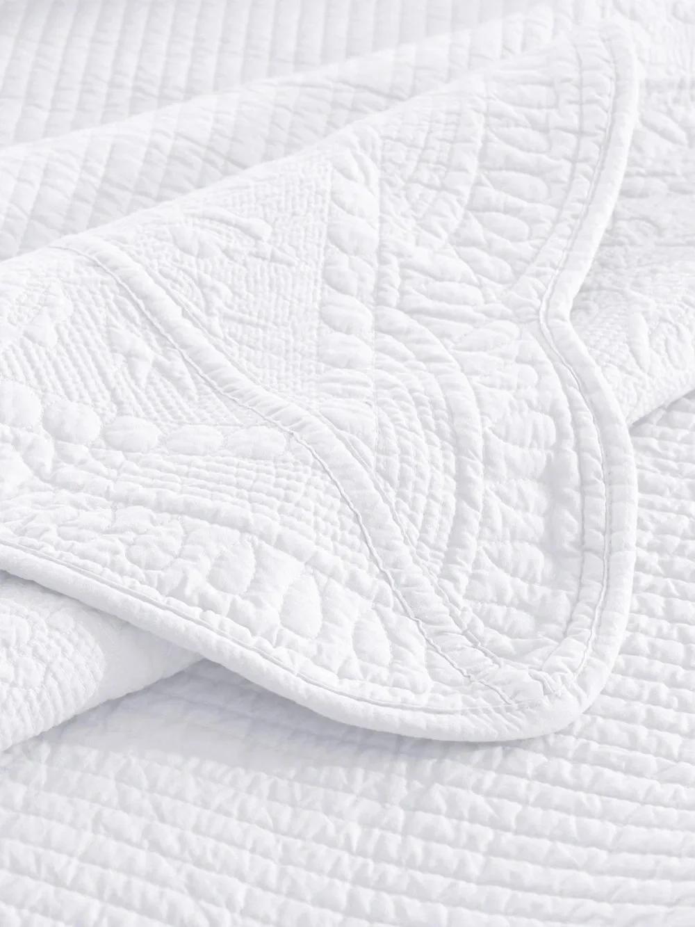 3 PIECE 100% COTTON QUILT SET, OVERSIZED LIGHTWEIGHT TEXTURED BEDSPREAD